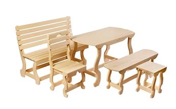 Мебель деревянная для бани, кованная мебель