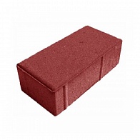 Брусчатка Кирпичик 200х100х60 красный вибропрессованный (12 скл)