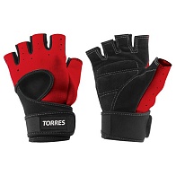 Перчатки для занятий спортом Torres неопрен, нат.кожа, красно-черные /арт.PL6020/