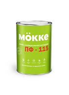 Эмаль ПФ-115 алкидная MOKKE 0,8кг салатовый