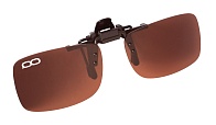 Насадка поляризационная на очки, линзы - коричневый, матерчатый чехол, салфетка 820001