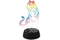 Светильник LED 3D RGB "Тигр"/USB,3хАА/
