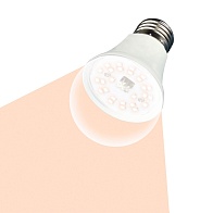 Лампа свд Е27 А60 10Вт для растений (UNIEL) /арт.LED-A60-10W-SPFR-E27-CL PLP01WH/